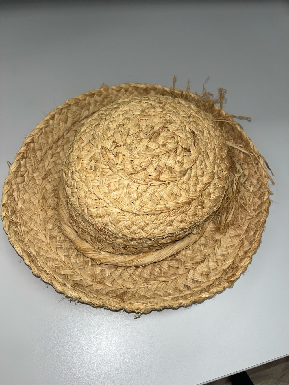 Jennifer Moore Braided Straw Sun Hat in Natural Tan